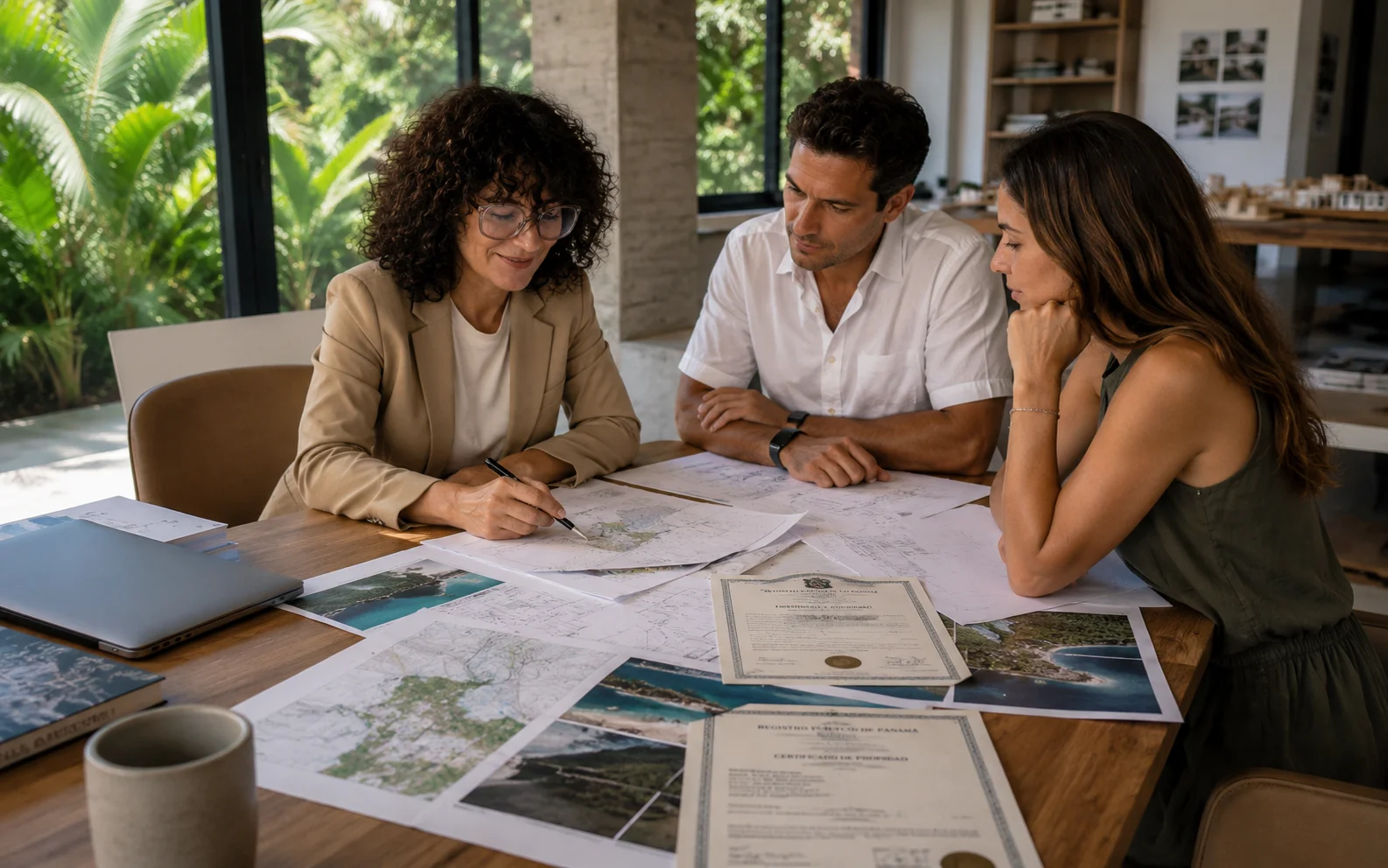 Review of property title for beachfront land in Panama — Public Registry verification, Biotopos Arquitectura