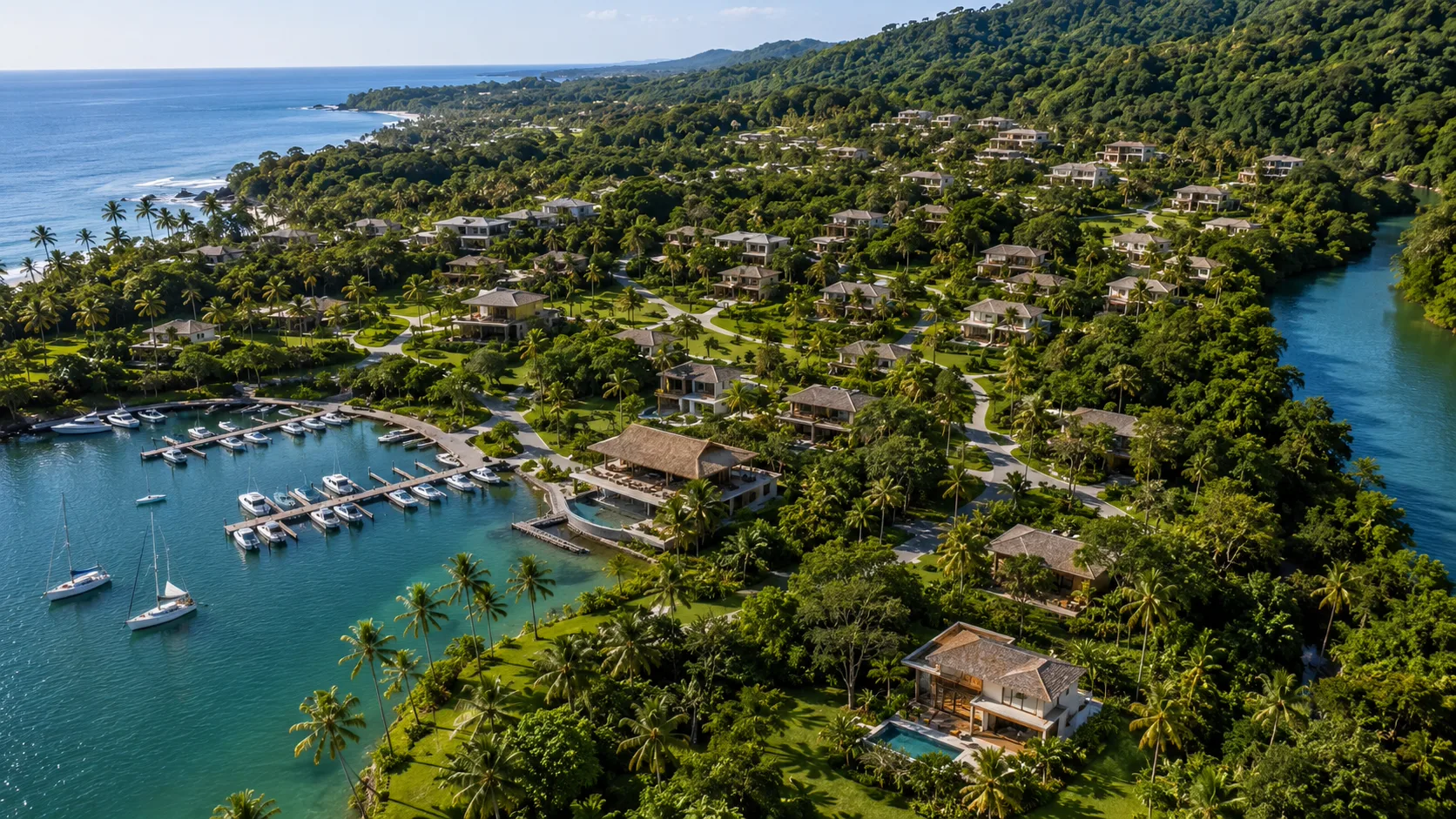 Casa bioclimática con terraza elevada integrada en selva caribeña de Panamá, arquitectura tropical sostenible de bajo impacto — Biotopos Arquitectura