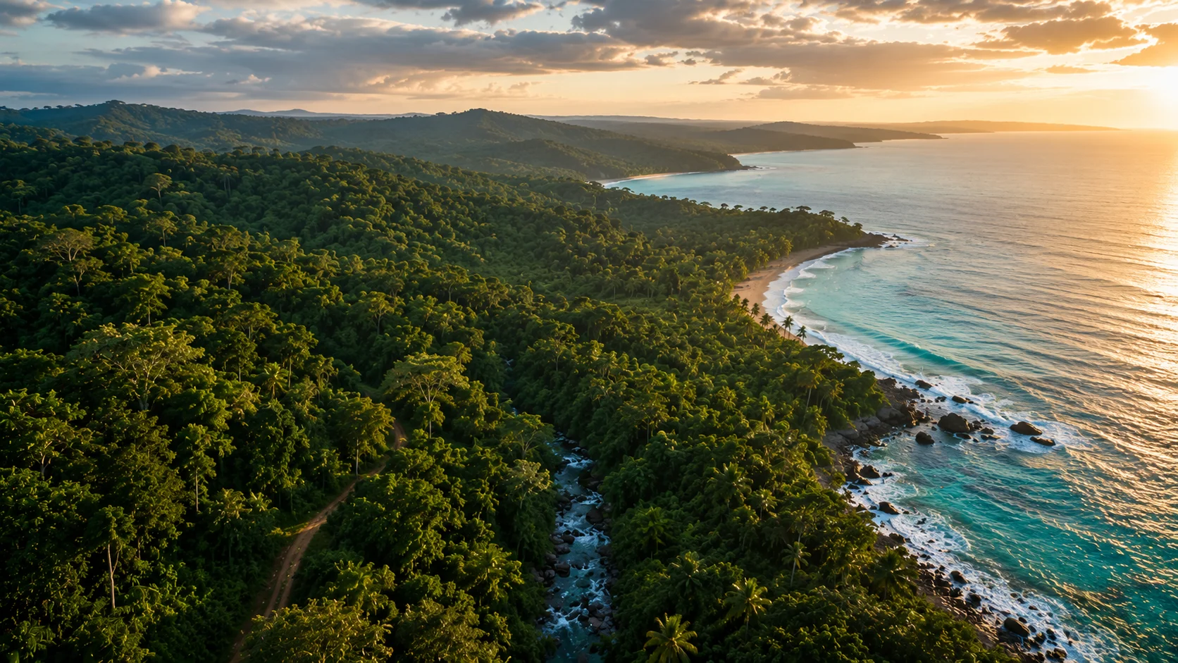 Tropical forest of the Panamanian Caribbean in Costa Arriba de Colón where Biotopos develops sustainable communities